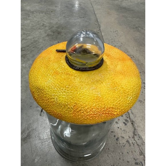 Decorative Glass Storage Jar with Fimo Clay Owl and Garden Scene - Picture 7 of 14